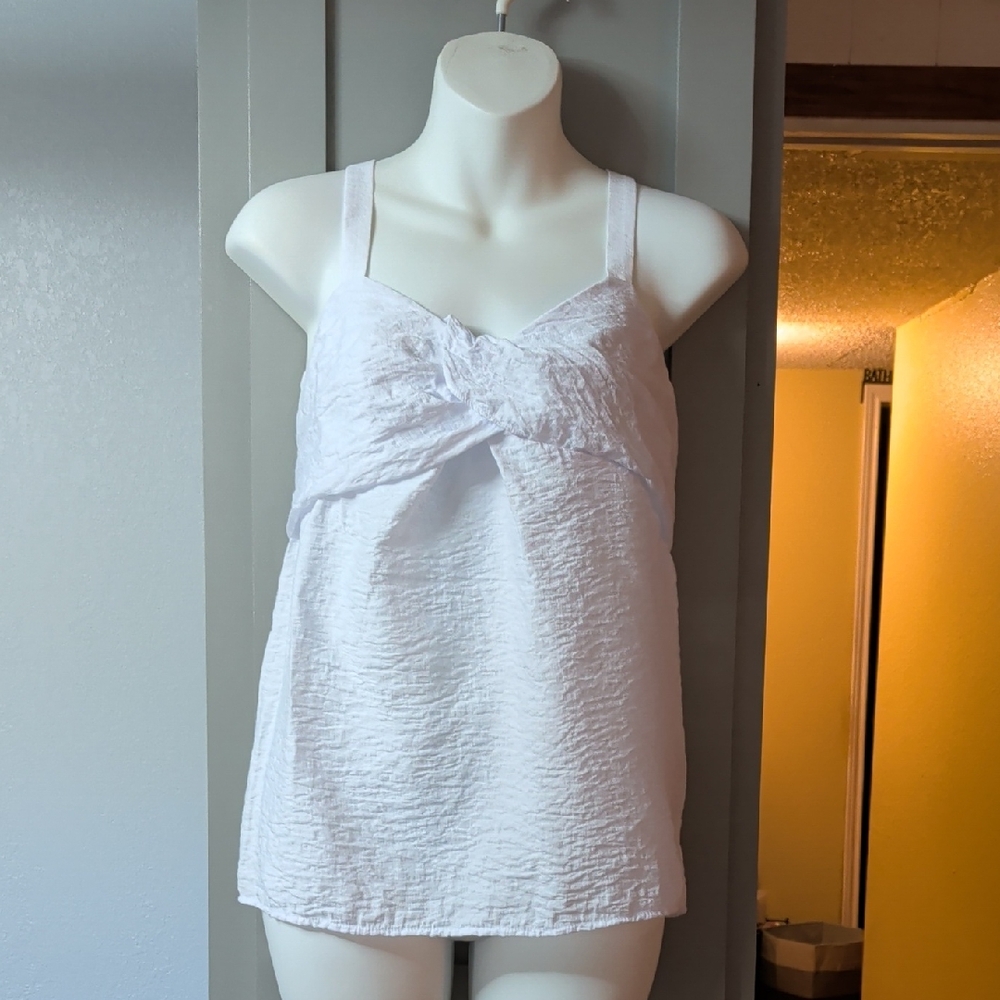 White Women's Textured Tank Cami